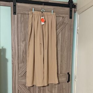 Cider Tan Wide Leg Pants